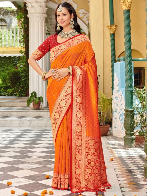women's banarasi saree - 20363455 - Very Small Image - 1