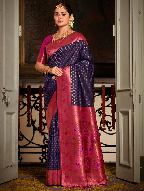 women's banarasi saree - 20363504 - Very Small Image - 1