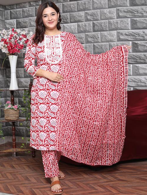 pink colored kurta pant set - 20363918 - Very Small Image - 1