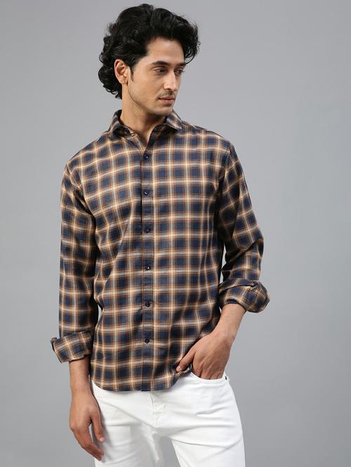 mens checks casual shirt - 20365153 - Very Small Image - 1