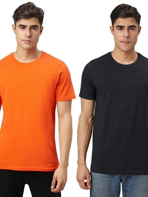 pack of 2 round neck solid t-shirts - 20366410 - Very Small Image - 1