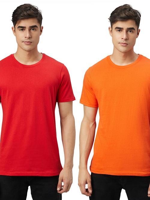 pack of 2 round neck solid t-shirts - 20366443 - Very Small Image - 1