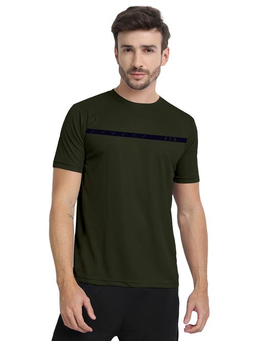 olive solid short sleeve t-shirt - 20367161 - Very Small Image - 1