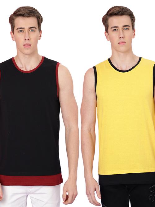 pack of 2 round neck vest - 20367301 - Very Small Image - 1