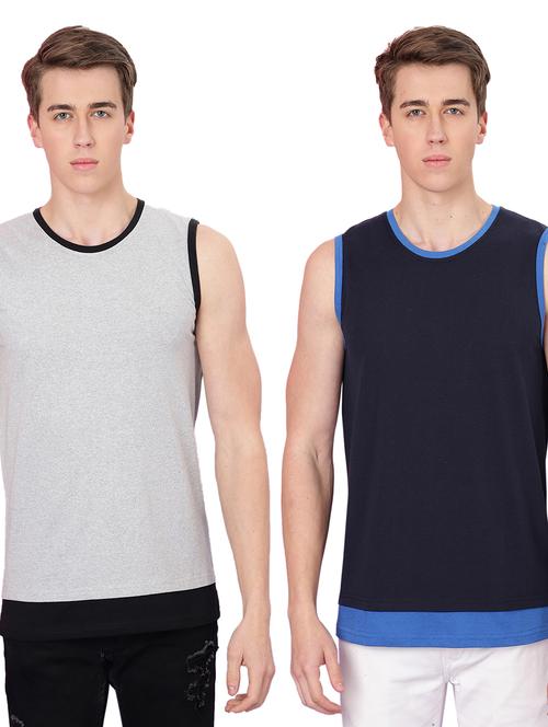 pack of 2 round neck vest - 20367309 - Very Small Image - 1