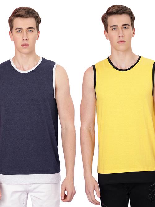 pack of 2 round neck vest - 20367320 - Very Small Image - 1