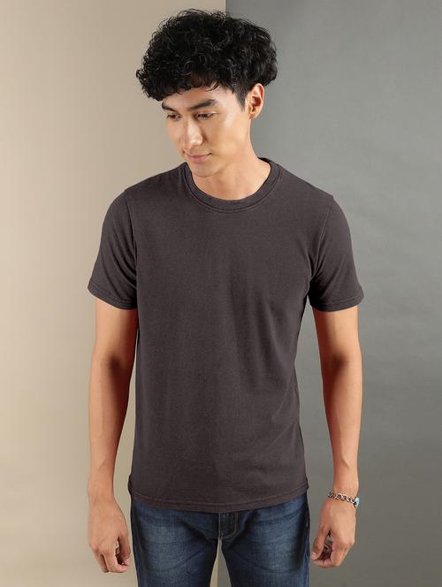 grey solid short sleeve t-shirt - 20367741 - Very Small Image - 1