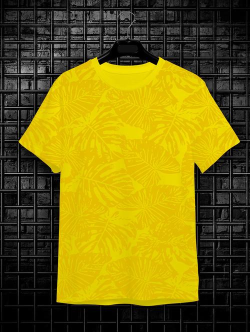 yellow short sleeve all over print t-shirt - 20367777 - Very Small Image - 1
