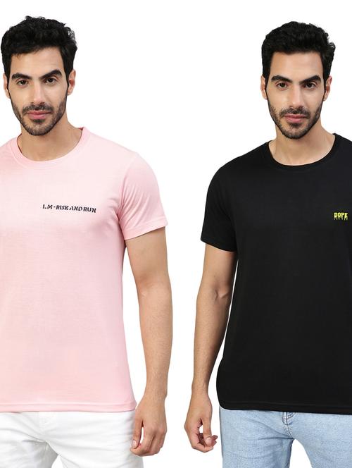 pack of 2 round neck solid t-shirt - 20368197 - Very Small Image - 1