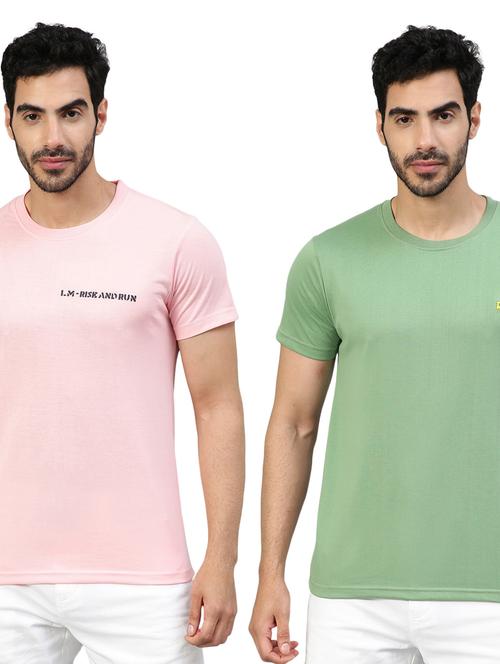 pack of 2 round neck solid t-shirt - 20368198 - Very Small Image - 1