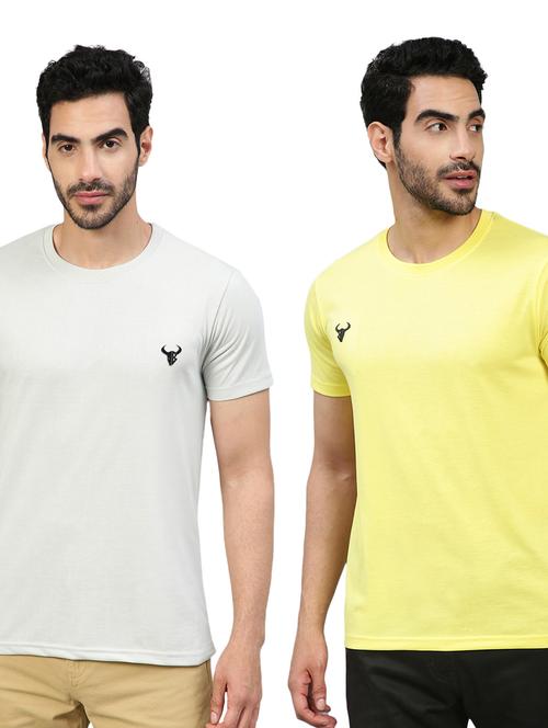 pack of 2 round neck solid t-shirt - 20368212 - Very Small Image - 1