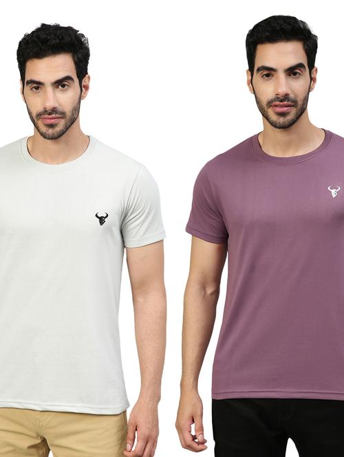 pack of 2 round neck solid t-shirt - 20368220 - Very Small Image - 1
