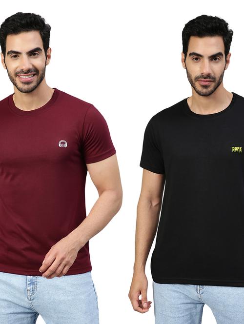 pack of 2 solid round neck t-shirt - 20368338 - Very Small Image - 1