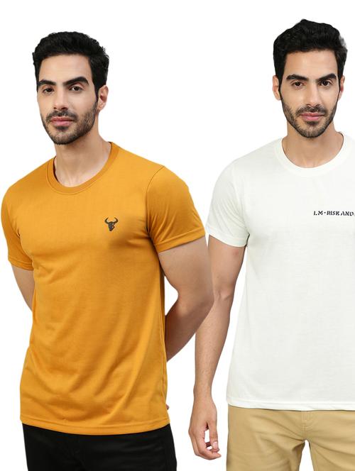pack of 2 solid round neck t-shirt - 20368350 - Very Small Image - 1