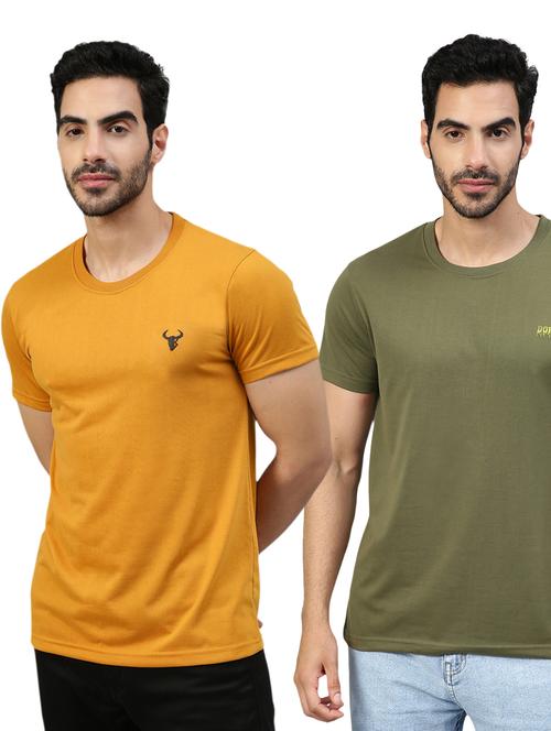 pack of 2 solid round neck t-shirt - 20368357 - Very Small Image - 1