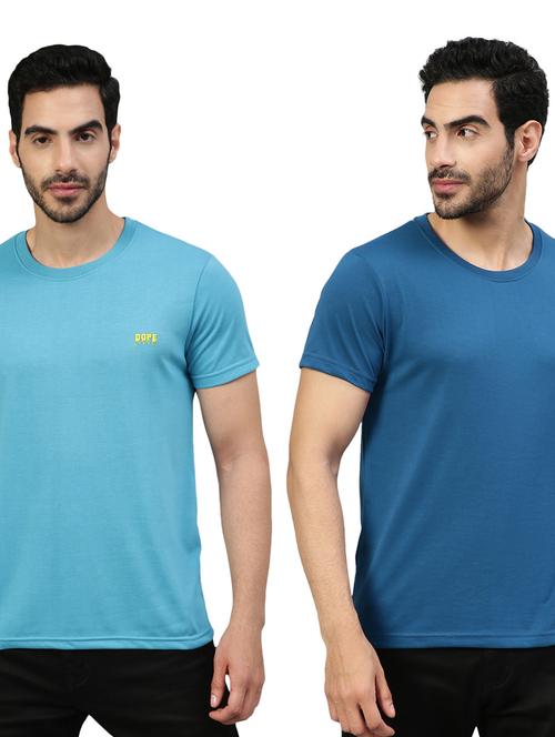 pack of 2 round neck solid t-shirts - 20368445 - Very Small Image - 1
