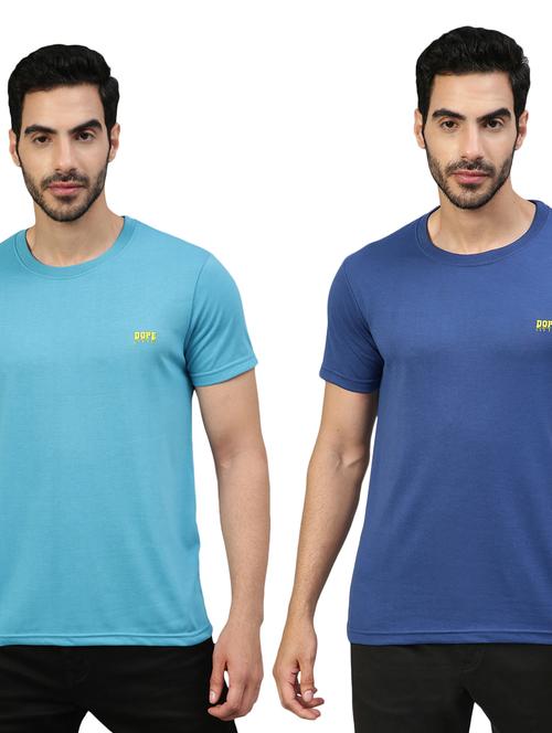 pack of 2 round neck solid t-shirts - 20368450 - Very Small Image - 1