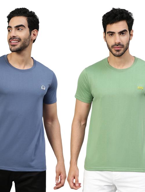 pack of 2 solid round neck t-shirt - 20368546 - Very Small Image - 1