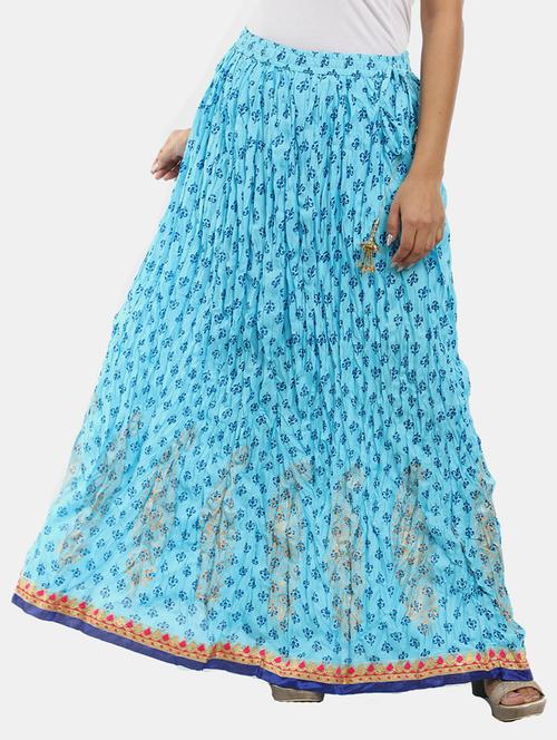 light blue flared long skirt - 20368825 - Very Small Image - 1