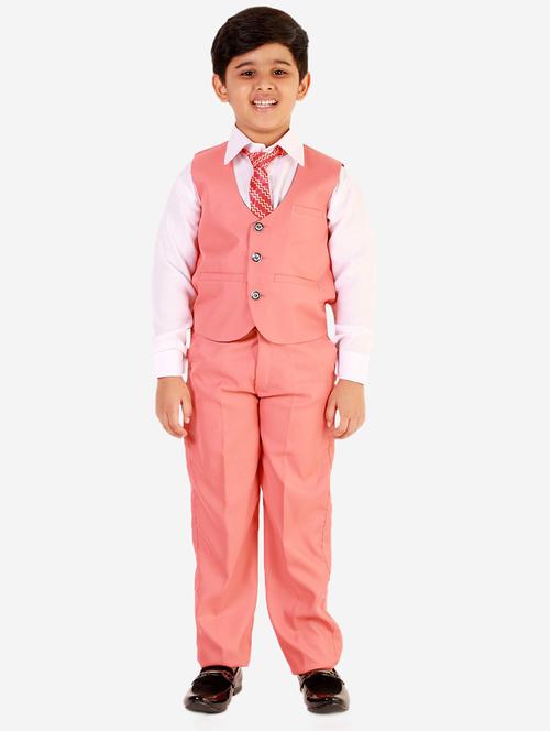 peach solid suit set - 20370031 - Very Small Image - 1