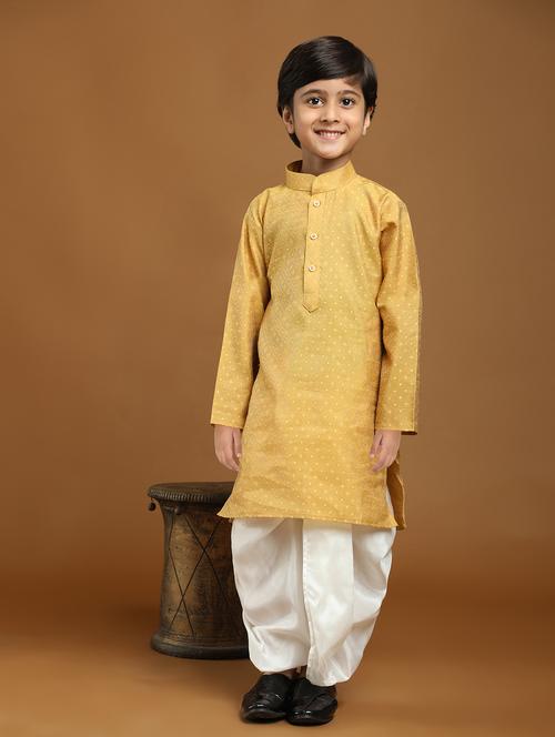 boys long sleeve kurta & bottom set - 20370097 - Very Small Image - 1