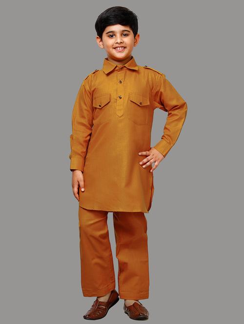 boys long sleeve kurta pajama set - 20370142 - Very Small Image - 1