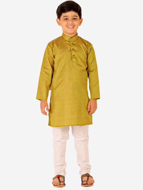 boys self design kurta & bottom set - 20370271 - Very Small Image - 1