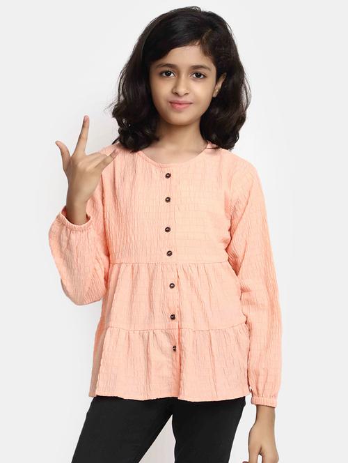 girls round neck top - 20373284 - Very Small Image - 1