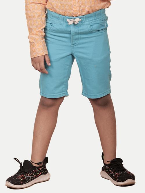 boys solid cotton shorts - 20373683 - Very Small Image - 1