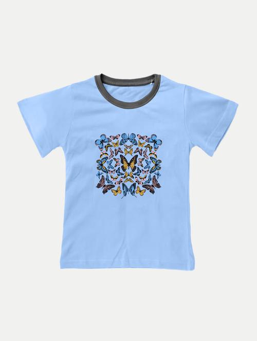 girl round neck cotton regular tee - 20374308 - Very Small Image - 1