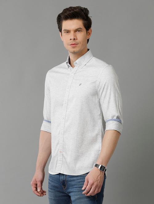 light blue cotton casual shirt - 20374711 - Very Small Image - 1