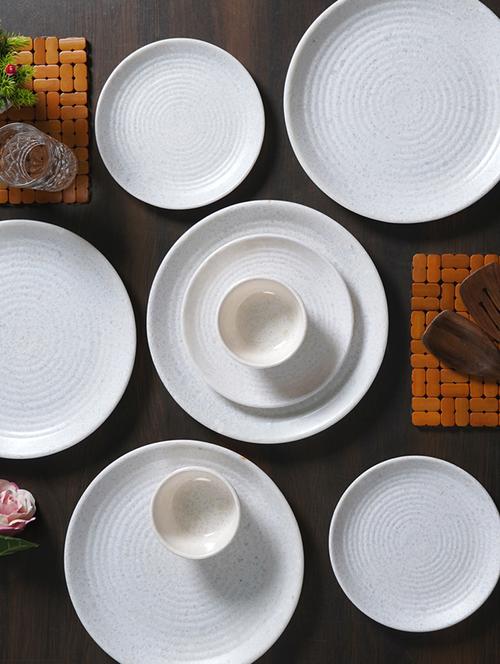 cdi white ringer shaped 18 pcs melamine dinner set - 20375271 - Very Small Image - 1