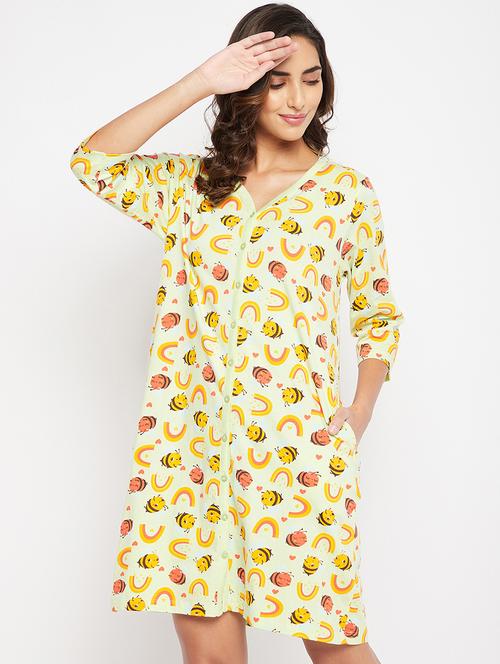 lime quirky print sleepshirts - 20375815 - Very Small Image - 1