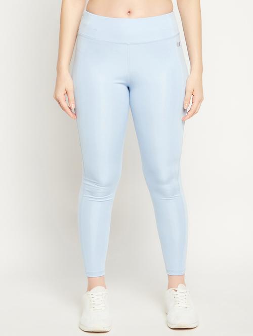 light blue solid ankle length legging - 20375886 - Very Small Image - 1
