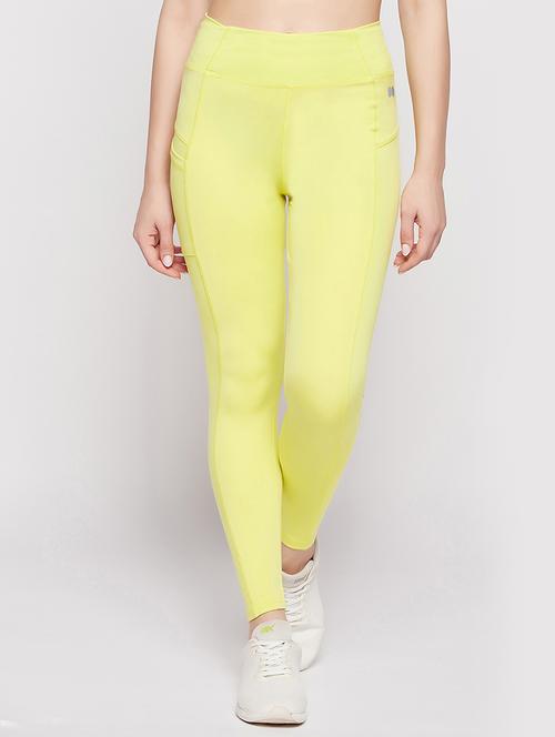 yellow solid ankle length legging - 20375890 - Very Small Image - 1