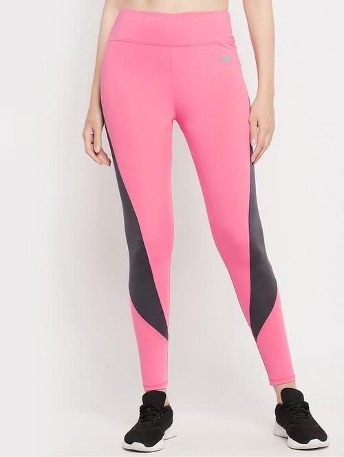 pink color block tight - 20375904 - Very Small Image - 1