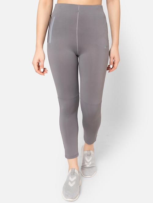 grey solid ankle length legging - 20375908 - Very Small Image - 1