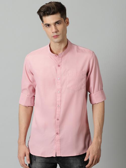 pink polyester casual shirt - 20376413 - Very Small Image - 1