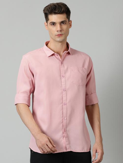 pink polyester casual shirt - 20376414 - Very Small Image - 1