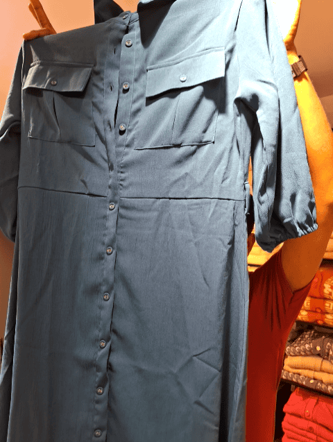 teal chiffon aline dress - 20376882 - Very Small Image - 1