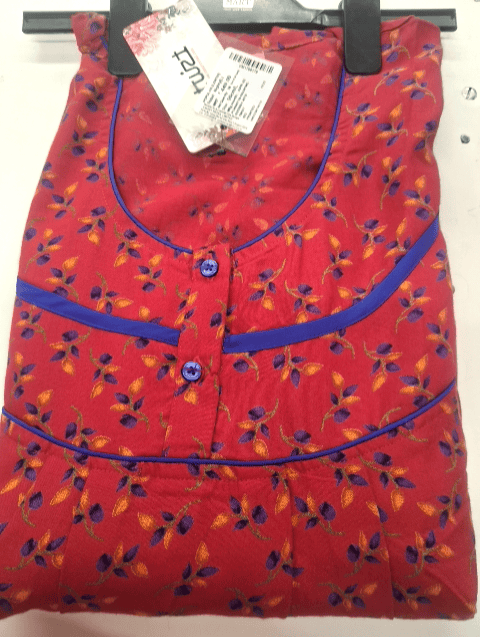 red cotton sleepshirts & nighty - 20377021 - Very Small Image - 1