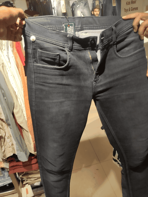 dark blue cotton blend flat front casual trousers - 20379168 - Very Small Image - 1