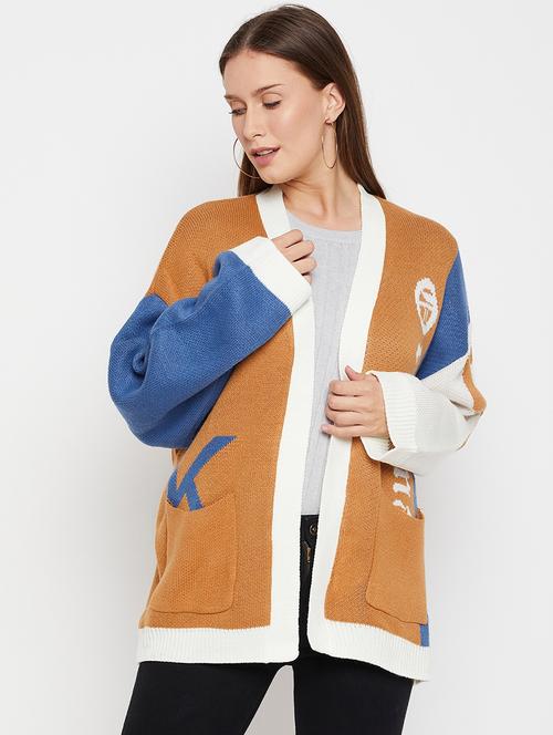 multi colored self design woolen shrug - 20381708 - Very Small Image - 1