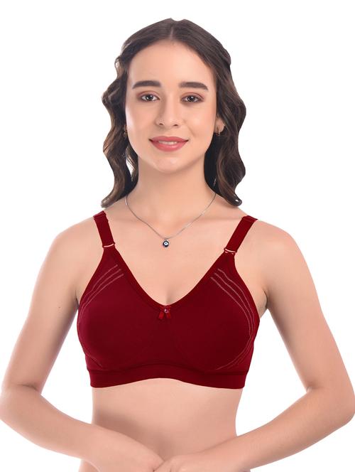 red cotton blend regular bra - 20381743 - Very Small Image - 1