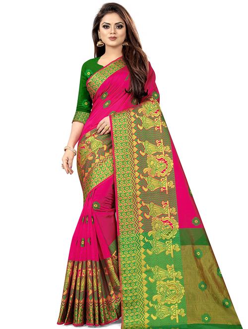 zari work self design banarasi saree - 20385295 - Very Small Image - 1
