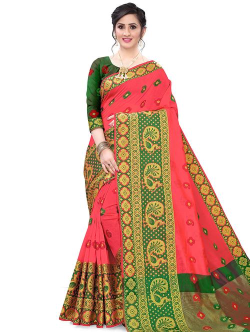 zari work self design banarasi saree - 20385421 - Very Small Image - 1