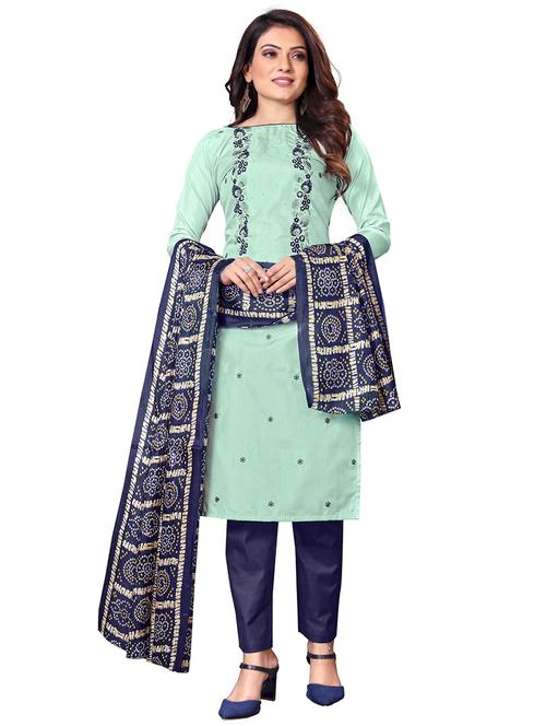 women light blue embroidered unstitched suits - 20385869 - Very Small Image - 1