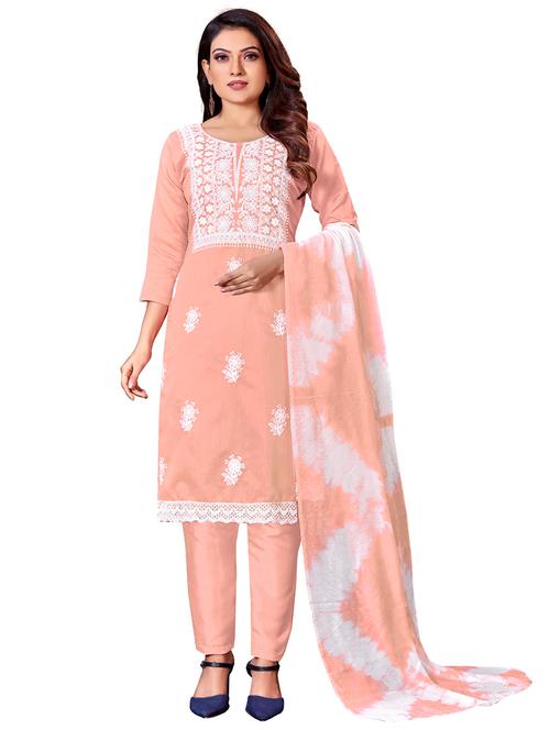 embroidered unstitched suit set - 20385889 - Very Small Image - 1