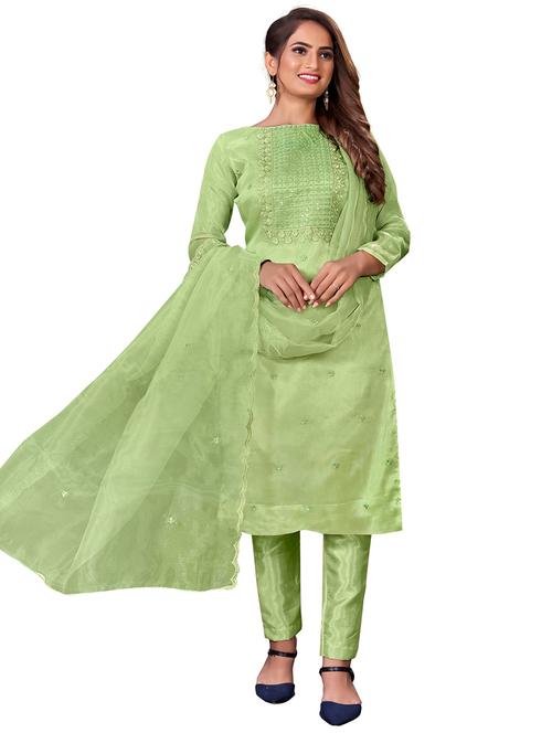 embroidered unstitched suit set - 20385903 - Very Small Image - 1