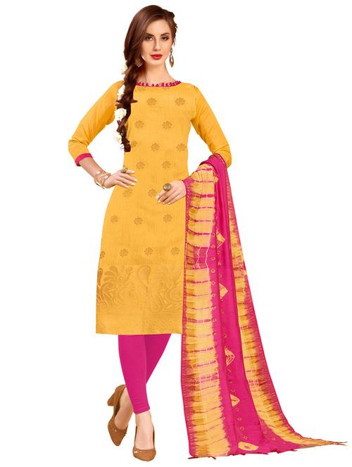 zari work self design unstitched suit set - 20385947 - Very Small Image - 1